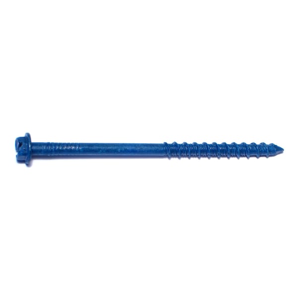 Red Head Tapcon Concrete Screw, 3/16" Dia., Hex, 3 1/4 in L, Steel Blue Ruspert, 100 PK 08113 - main
